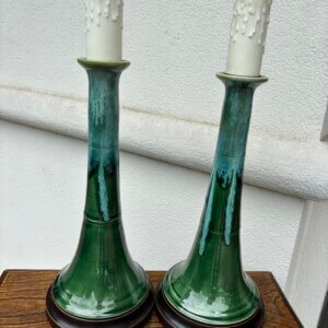 #412CW Pair of Charlie West Pottery Lamps