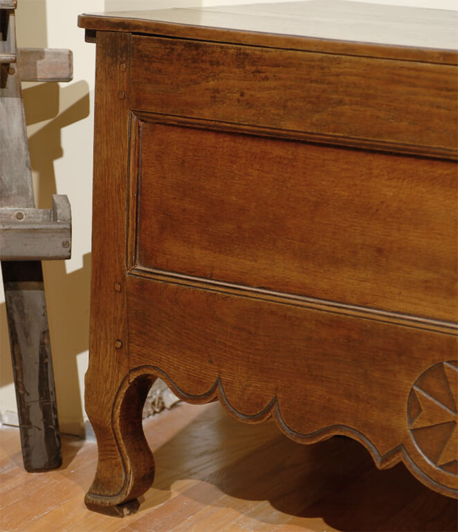 Antique French Oak Coffer c1850 #2256 - Image 4