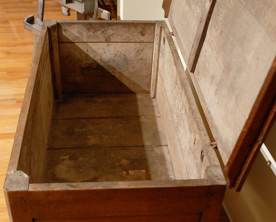 Antique French Oak Coffer c1850 #2256 - Image 9