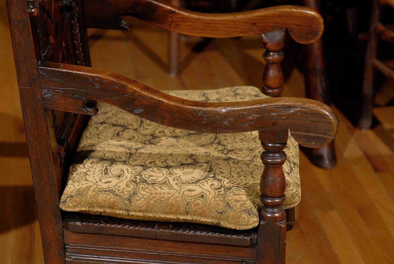 18th Century English Joined Armchair with Wonderful Inlay #106BF - Image 4