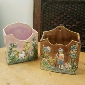 Pair of Majolca Letter Holders #1256 and #1256