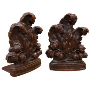 Pair of Book Ends Prince Charles Feathers #bf719