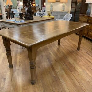 Newly made farm table with antique legs #kb