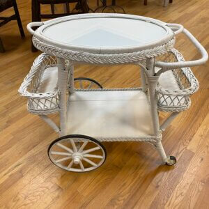 American wicker teacart c1900 #161