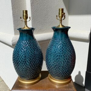 CAN BE ORDERED  Pair of Charlie West Pottery Lamps #18