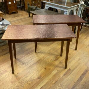 Pair of copper tables #JW199