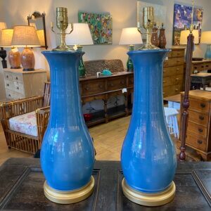 Pair of Charlie West Pottery Lamps #87