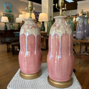 OUT ON APPROVAL Pair of Charlie West lamps #145