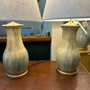 OUT ON APPROVAL. Pair of Charlie West lamps #156