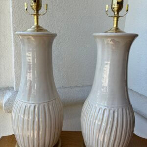 ON ORDER #181 Pair of Charlie West Pottery Lamps