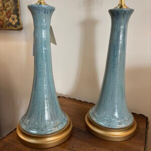 OUT ON APPROVAL. #195 CW Pair of Charlie West Pottery Lamps