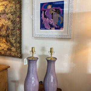 #191CW Pair of Charlie West Pottery Lamps