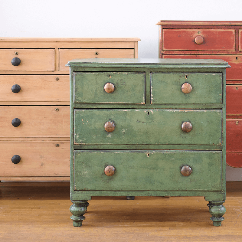 3 painted chest of drawers