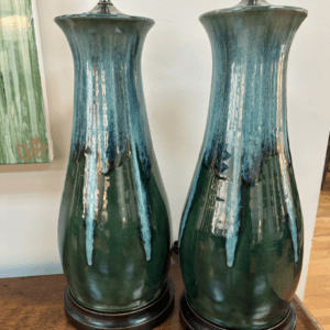 #208  Charlie West pottery lamps