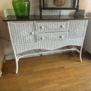 KN Antique Wicker Buffet c1920