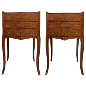 ON HOLD. Marqueterie Bedside Tables #FR-2024a-103-DRG