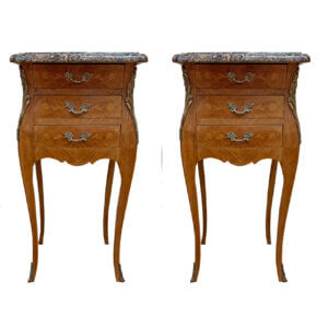Louis XV Style Marqueterie Bedside Tables #FR-2024a-81-DRG
