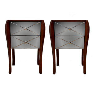 Art Deco Mirrored Bedside Tables #FR-2024a-88-DRG