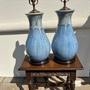 ON HOLD #253 CW Pair of Charlie West Pottery Lamps