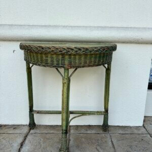 #9984 Antique Wicker Side Table