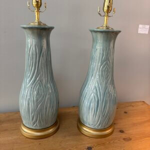 ON ORDER. #260 Pair of Charlie West Pottery Lamps