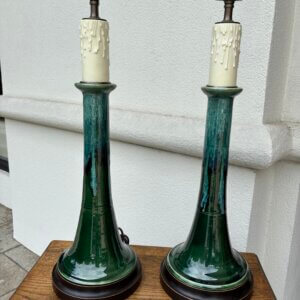CAN BE ORDERED #262CW Pair of Charlie West Pottery Lamps