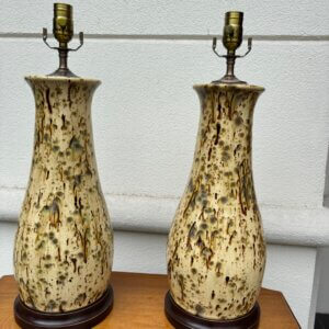 ON ORDER  - #282CW Pair of Charlie West Pottery Lamps