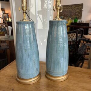 CAN BE ORDERED   #2303 CW Pair of Charlie West Pottery Lamps