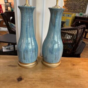 CAN BE ORDERED  #287 CW Pair of Charlie West Pottery Lamps