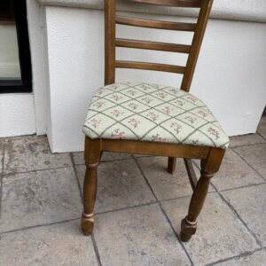 #9986 c1920-4- American Side Chair with Needlepoint Seat