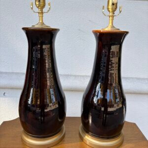 ON HOLD #296 Pair of Charlie West Pottery Lamps