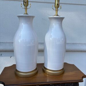 #297 CW Pair of Charlie West Pottery Lamps