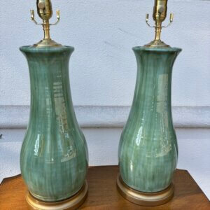ON ORDER  #295CW Pair of Charlie West Pottery Lamps