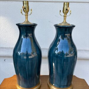 CAN BE ORDERED  #294CW Pair of Charlie West Pottery Lamps