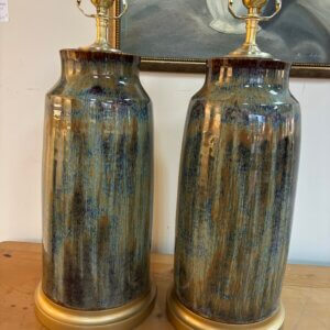 ON ORDER- #302CW Pair of Charlie West Pottery Lamps
