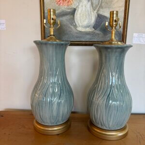 On Hold - #331 CW Pair of Charlie West Pottery Lamps