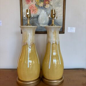 ON HOLD #313CW Pair of Charlie West Pottery Lamps