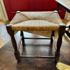 ON HOLD #KM205 Stool with Rush Seat English 1900