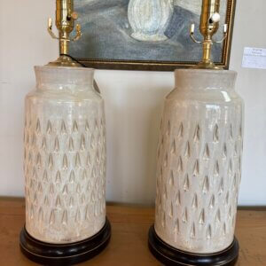 #316CW Pair of Charlie West Pottery Lamps