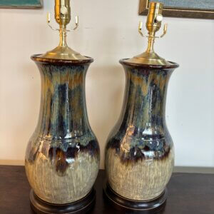 #326CW Pair of Charlie West Pottery Lamps