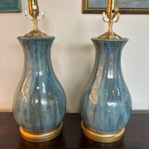 #325CW Pair of Charlie West Pottery Lamps
