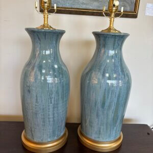 ON ORDER #330CW Pair of Charlie West Pottery Lamps