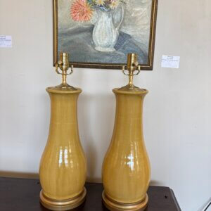 #331CW Pair of Charlie West Pottery Lamps