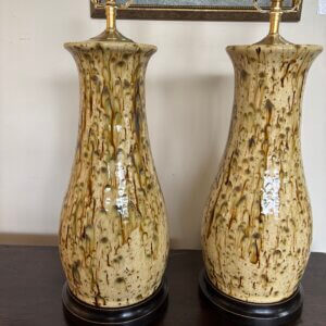 ON HOLD #337CW Pair of Charlie West Pottery Lamps