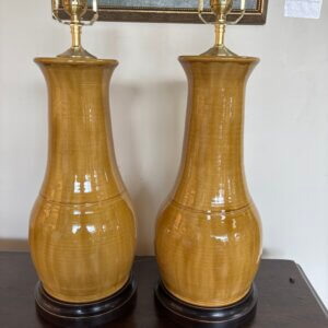 #335CW Pair of Charlie West Pottery Lamps