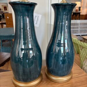 #330A CW Pair of Charlie West Pottery Lamps