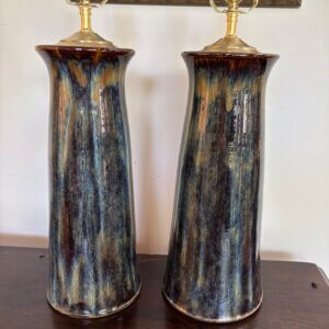 #341CW Pair of Charlie West Pottery Lamps