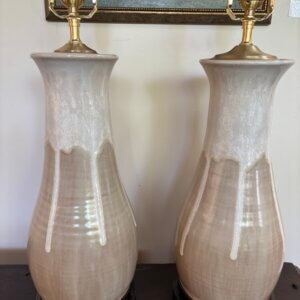 ON ORDER  #340 CW Pair of Charlie West Pottery Lamps