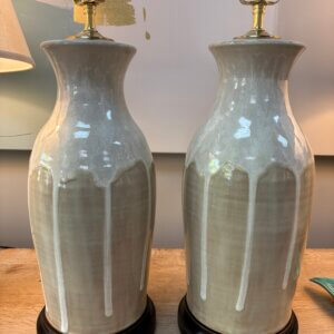 ON ORDER . #338CW Pair of Charlie West Pottery Lamps