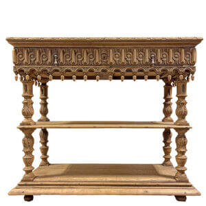 Gothic Style Bleached Oak Console